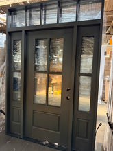 Load image into Gallery viewer, Entry Door Fiberglass with Transom and Sidelights 64x96 FREE SHIPPING #49