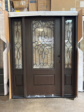 Load image into Gallery viewer, Entry Door Fiberglass Exterior with Sidelights 62 x 80 Local Pick Up #111