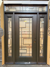 Load image into Gallery viewer, Entry Door Fiberglass Exterior with Transom and Sidelights FREE SHIPPING #117