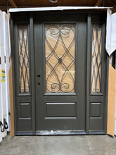 Load image into Gallery viewer, Entry Door Fiberglass Exterior with Sidelights 62 x 80 Local Pick Up #43