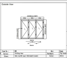 Load image into Gallery viewer, Folding Patio Door Accordion  Black 96x80  Black  Local Pick-up