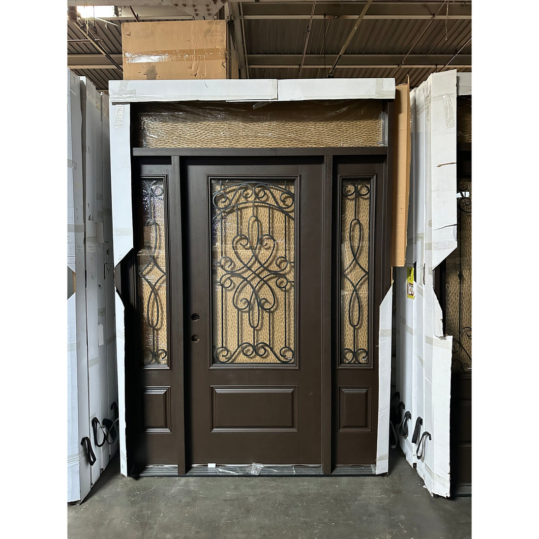 Entry Door Fiberglass Exterior with Transom and Sidelights Local Pick Up #47
