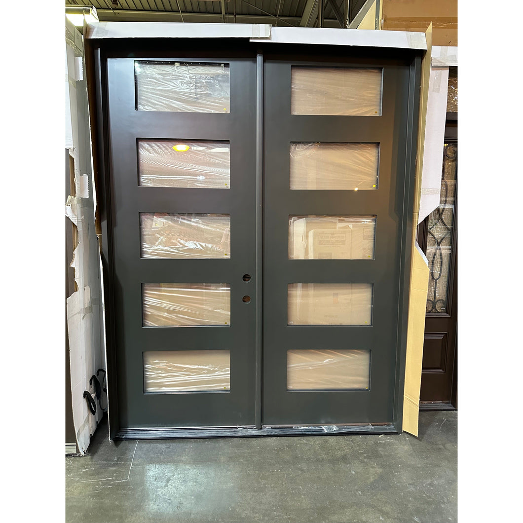 Entry Double Door Fiberglass Exterior Modern 72x96 Local Pick Up #53