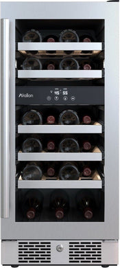 Avallon AWC152DZRH 15 Inch Wide 23 Bottle Capacity Dual Zone Wine Cooler with Ri
