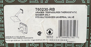 Brizo T60230-RB Virage Thermostatic Shower Trim Set - Venetian Bronze