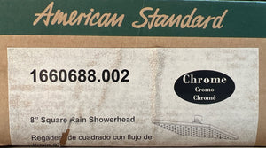 American Standard 1660688.002 8" Square Rain Showerhead - Chrome