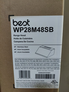 Best Classico Series  WP28M48SB Wall Mount Pro-Style Range Hood 8/23