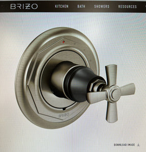 Brizo T60P061-NKBL Pressure Balance Valve - Luxe Nickel / Matte Black