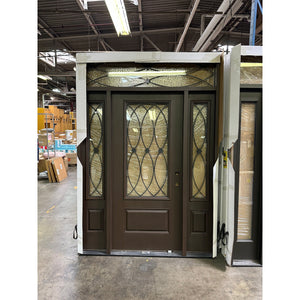 Entry Door Fiberglass Exterior with Transom and Sidelights Local Pick up #46