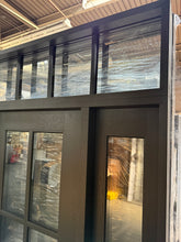 Load image into Gallery viewer, Entry Door Fiberglass with Transom and Sidelights 64x96 FREE SHIPPING  #49

