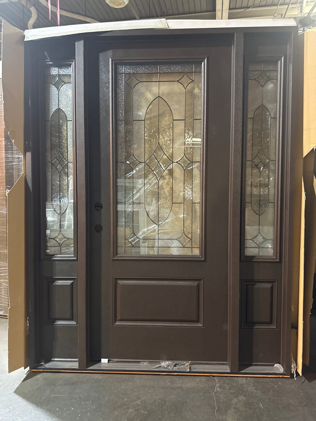 Entry Door Exterior Fiberglass with Sidelights 62x80 Local Pick Up #141