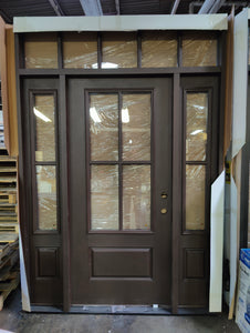 Entry Door Fiberglass with Transom and Sidelights Local Pick Up #49